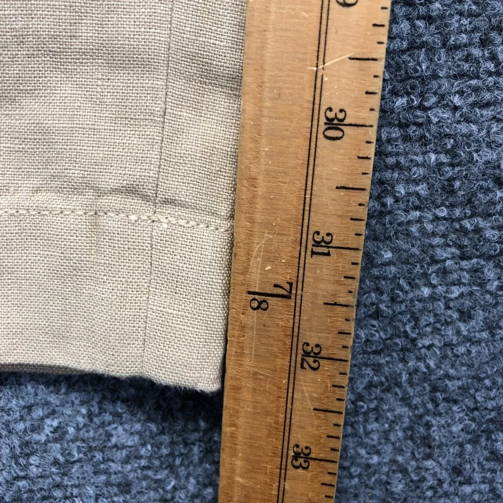 Polo Ralph Lauren Mens 42x32 Tan Beige 100% Linen Fine Tailoring Dress Pants